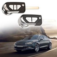 Flip Remote Key FOB Shell สำหรับ Citroen DS3,สำหรับ Puegeot 2/3ปุ่ม Uncut VA2 Key Blade Shell Cover