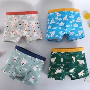LJMOFA 4 Piece Baby Boy Underwear For Kid Toddler Cartoon Shark Dinosaur  Shorts Panties Children Boxers Underpant For Teens B185
