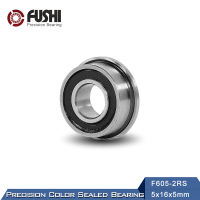 F605-2RS Bearing 5x16x5mm ( 10 PCS ) ABEC-1 Miniature Flanged F605RS Ball Bearings F605 RS