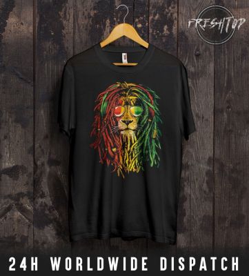 T Shirt Rasta Reggae Lion T-Shirt Rasarianisme Bob Marley One Love Jamaika Fashion Desain Baru Pria Fashion Klasik S-4XL-5XL-6XL
