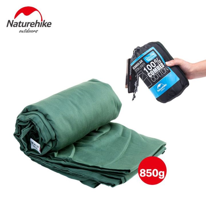 ถุงนอน-liner-naturehike-double-sleep-sacks-with-40-thread-combed-cotton-รับประกันของแท้ศูนย์ไทย