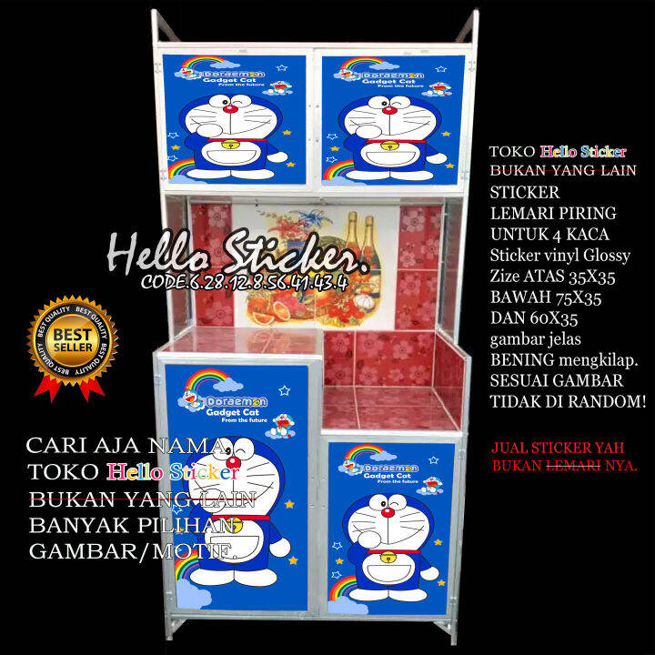 Sticker Di Rak STIKER RAK PIRING 4 KACA REALPICT | Lazada Indonesia