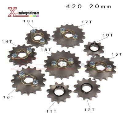 “：{}” 420 10T-19Tooth 20Mm Front Engine Sprocket For Orion Taotao SSR SDG Dirt Pit Bike ATV Quad Motor Moped Buggy Scooter Motorcycle