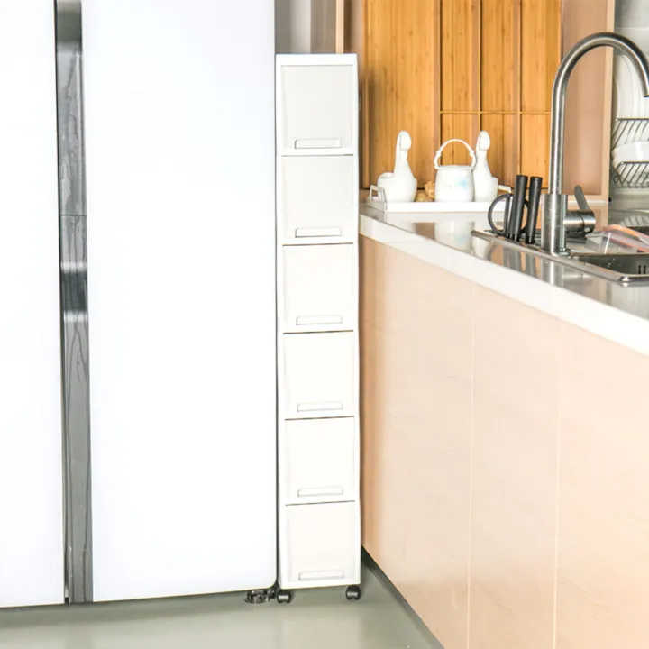 Corner Storage Cabinet With Wheel, Narrow Floor Cabinet Kitchen