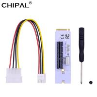 【On Sale】 C&amp;T e-MartMall CHIPAL NGFF M.2ไปยัง PCI-E ตัวยก4X M2คีย์ M PCIe อะแดปเตอร์ X4พร้อมไฟแสดงสถานะแรงดันไฟฟ้า LED สำหรับการทำเหมือง