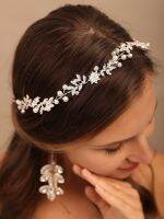 【YF】 Bridal Headwear Rhinestone Flower Tiara Headbands Pearl Hair Jewelry Wedding Accessories Handmade Prom Piece