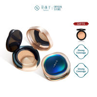 Florasis Yurong Water Lily Fresh Forever Cushion Foundation High Coverage Long Wear for Oily and Combination Skin Face Nude Make-Up Moisturizing Concealer BB CC Cushion คุชชั่น รองพื้น เครื่องสำอาง