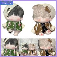 MUMU ของขวัญสำหรับเด็ก เกมแต่งตัวเปลี่ยนได้ การเล่นบ้าน เสื้อผ้าตุ๊กตา20ซม. แจ็คเก็ตลายการ์ตูน เครื่องแบบเบสบอล ตุ๊กตายัดไส้ผ้าฝ้าย