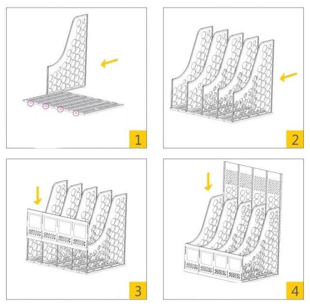 กล่องเอกสาร4ช่อง-ชั้นวางเอกสาร-ที่เก็บเอกสาร-ที่วางเอกสาร-กล่องเก็บเอกสาร-ชั้นวางหนังสือ-กล่องพลาสติก