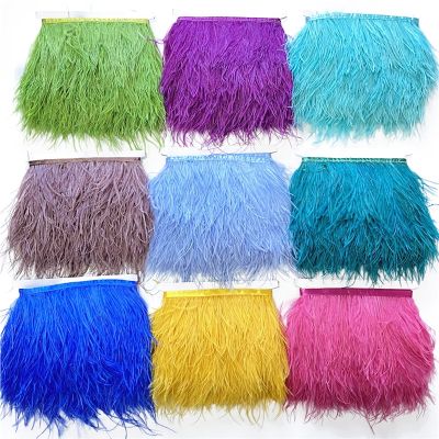 1meters Real Feather Trim Skirt fringe height 8-10cm Trims Wedding Decoration