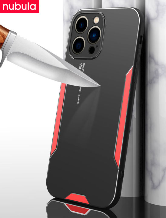 nubula-สำหรับ-apple-iphone-14-pro-14-plus-14-pro-max-ปลอกโลหะอลูมิเนียมอัลลอยด์-matte-back-case-anti-scratch-เปลือกโทรศัพท์มือถือ-iphone-14-pro-ฝาครอบผู้ถือแหวนฟรีกระจกเทมเปอร์ปกป้องหน้าจอสำหรับ-iphon