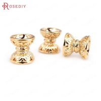 【YF】☾❇❐  10PCS 18K Gold Color Side Beads Caps Tassel Diy Jewelry Making Supplies Accessories for