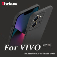 NIWINEE สำหรับ VIVO V25 5G/V25e/V25 Pro 5G เคสโทรศัพท์ใหม่ Straight-Edge Liquid ซิลิโคนเลนส์ Anti-Fall ใหม่ Ultra-Thin สร้างสรรค์มีสไตล์นุ่มเคสโทรศัพท์