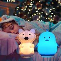 Silicone Dog Fox Unicorn Penguin Music Lamp Bluetooth Speaker Player USB Rechargeable RGB LED Night Light for Children Baby Gift