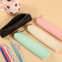 Mini Solid Color PU Pencil Case PU Candy Color Pencil Case S4V9