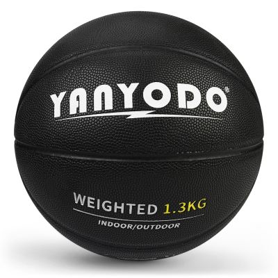 1.3kg Heavy Basketball Ball Training Size 7 Weighted Basketball Men Youth Wrist Strength Practice Black Orange Yellow PU Leather