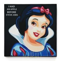 Snow White and Apple สโนไวท์ แอปเปิ้ล การ์ตูน cartoon รูปภาพ​ติด​ผนัง​ pop art พร้อมกรอบและที่แขวน ของขวัญ รูปภาพ กรอบรูป แต่งบ้าน