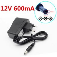 ปลั๊กไฟ UK AU ไฟฟ้ากระแสสลับ100-240V สำหรับ600mA ไฟฟ้ากระแสตรง12V หัวแปลงพลังงานอเนกประสงค์5.5Mm * 2.5Mm แบบสากล