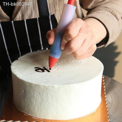 ♕❏☌ Silicone Food Writing Pen Chocolate Decorating Tools Cake Mold Cookie Icing Piping Pastry Nozzles Baking Tools for Cakes