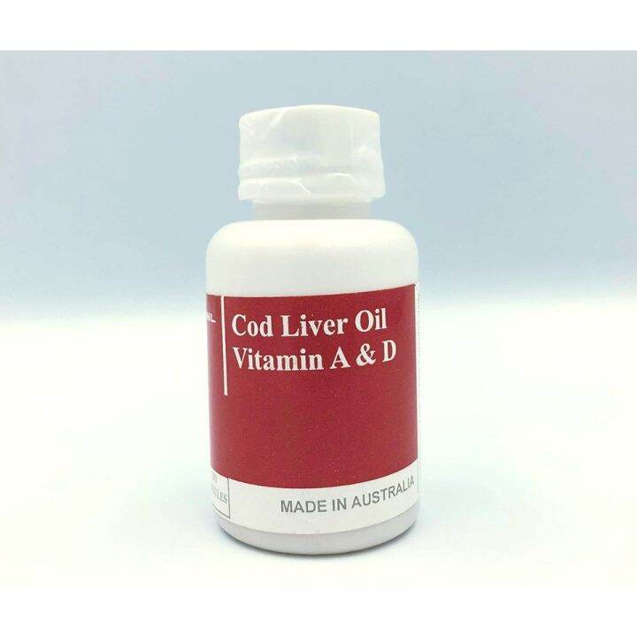 Cod Liver Oil, Vitamin A & D, 100 Capsules for Gamefowl and PetsbgK