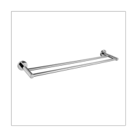 Double Towel Bar Full Copper Towel Rack Chrome Plating Bathroom Kitchen Towel Holder Dual Towel Rack Rod Rustproof Wall Mount Brushed