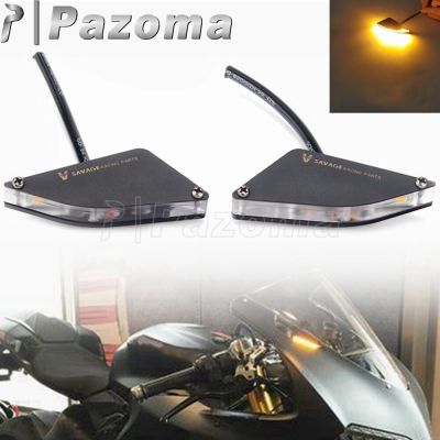 Lampu Sinyal Belok นำ Pelat Cermin Sepeda มอเตอร์ Indikator Berkedip 12V 0.84W Lampu Sorot Untuk Panigale V2 V4 18-2021