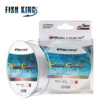 FISH KING Fishing Line 100M Fluorocarbon Coating 4.13LB 34.32LB Carbon Fiber Monofilament Leader Line Carp Fishing Sinking Line