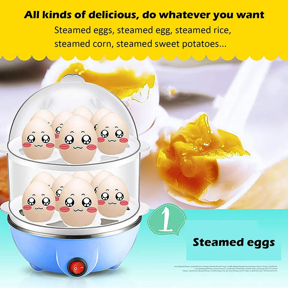 Double Layer Egg Cooker 14 Egg Capacity Hard Boiled Egg Cooker