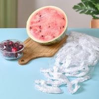 【hot】 100/200pcs Disposable Food Cover Saran Wrap Grade Fruit Vegetable Storage Elastic Plastic Keeping