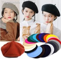 ❁❐⊕ 21 Colors Hat Wool Thick Berets French Beret Painter Female Warm Cap