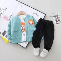 2020 Spring Children Casual Clothes Baby Boys Girls Cartoon Jacket T Shirt Pants 3Pcssets Kids Infant Tracksuit 1 2 3 4 5 YEARS