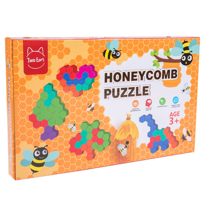 ของเล่นจิ๊กซอว์รังผึ้ง-honey-comb-puzzle