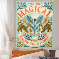 ▣☽▨ Tiger Flower Tapestry Wall Hanging for Living Room Bedroom Decor magic Tapestries snake Girl 39;s Room Dorm Decoration Wall Cloth