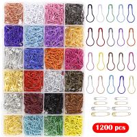 ♙♚☌ IMZAY 22 Colors 1200 Pcs Metal Safety Pins Knitting Stitch Markers Pins Bulb Gourd Pins Pear Shaped Pins DIY Craft Sewing Clips