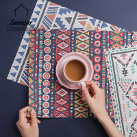 SWEEJAR พีวีซีทอ Placemat Bohemian Coasters ลื่นที่วางทัพพี1Pc