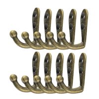 10PCS Cloth Hook Hangers Vintage Bronze Wall Hook Rustic Key Coat Bag Hat Hanger Rustic Robe Hooks Wall Hanging Hooks Coat Rack