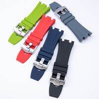 Suitable For 30mm Waterproof Soft Natural Silicone Rubber Watchband Fit AP Strap 26400 26045 Audemars And Piguet Belt Pin Buckle