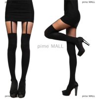 pime MALL แฟชั่นผู้หญิง Temptation SHEER mock suspender ถุงน่องกางเกง