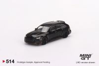 MINIGT 1/64 ABT Audi RS6 Johann Abt Signature Edition Black MGT00514-CH Alloy Car Model Car Friends Gifts Collect Ornaments Die-Cast Vehicles