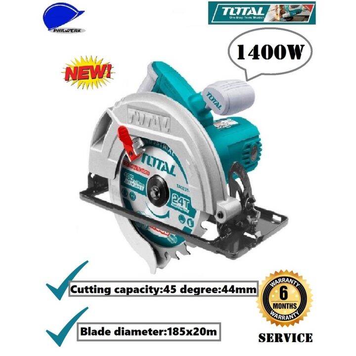 TOTAL TOOLS CIRCULAR SAW 1400W (TS1141856) Lazada PH