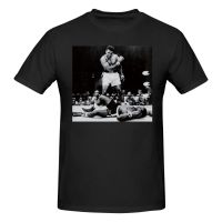 Muhammad Ali Knocks Out Sonny Liston Graphic MenS T Shirt Cool Cheap Sale 100% Cotton