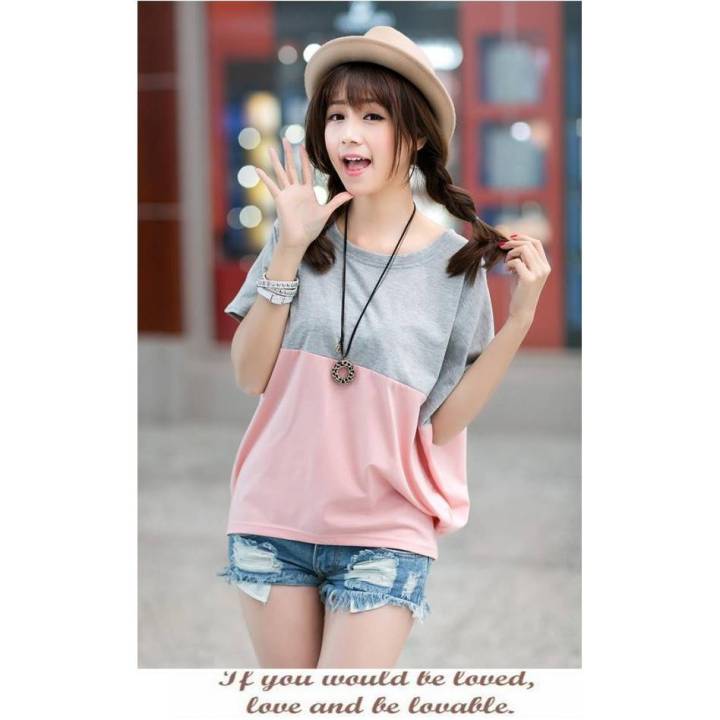 fashionjeans-shop-เสื้อยืดสองสี-ทรง-oversize-หวานน่ารัก-9526