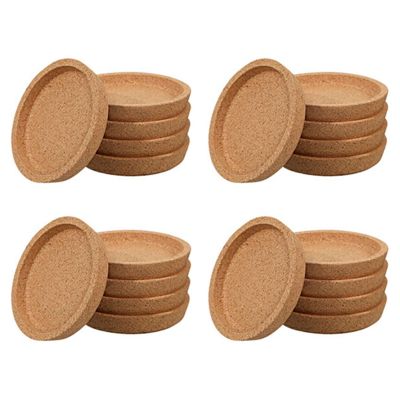 25 Pcs Cork Coaster for Beverage Coasters, Heat-Resistant Water Reusable Natural Round Coasters for Restaurants and Bars