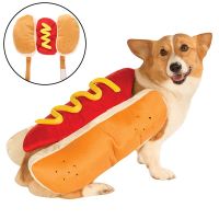 Pet Dress Up Costume Hot Dog Shaped Dachshund Sausage Adjustable Clothes Funny Warmer For Puppy Dog Cat Dress Up Supplies Clothing Shoes Accessories C