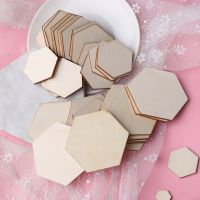 50/100pcs New Hexagonal Shape Wood DIY Laser Cut Embellishment Craft Decor Ornaments Wedding