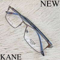 แว่นตา KANE สำหรับตัดเลนส์ กรอบแว่นตา ชาย-หญิง Fashion รุ่น 5608 สีเทา กรอบเต็ม ทรงเหลี่ยม ขาข้อต่อ Stainless Steel