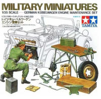 ยุทธยานยนต์ประกอบ  German Kubelwagen Engine Maintenance Set 1/35 tamiya