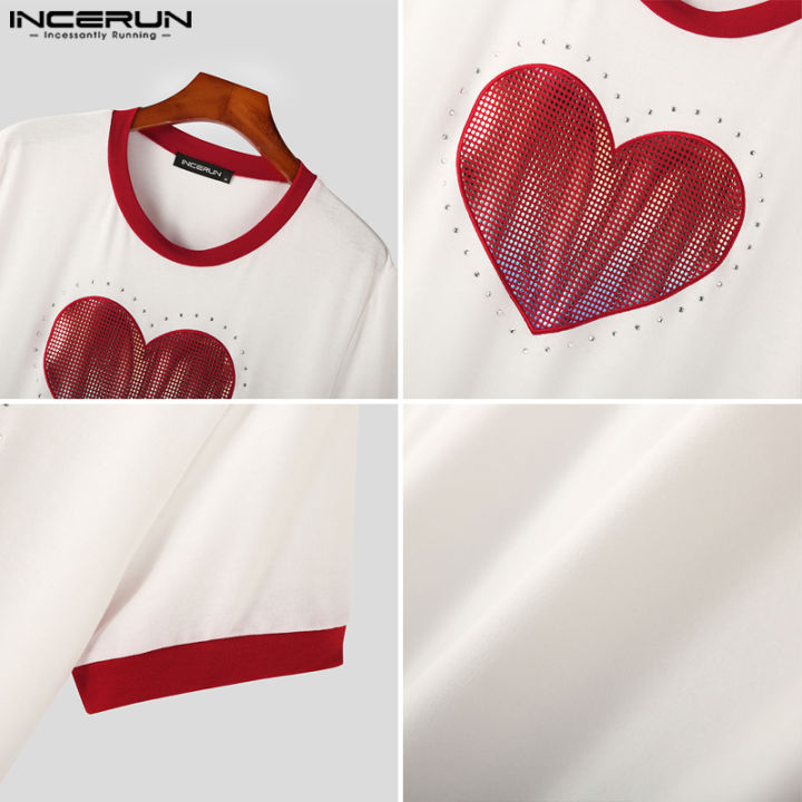 เสื้อผู้ชายแขนสั้น-incerun-ฮิตแผ่นปะสีการพิมพ์หัวใจเสื้อยืด-เสื้อผ้าลำลอง-3