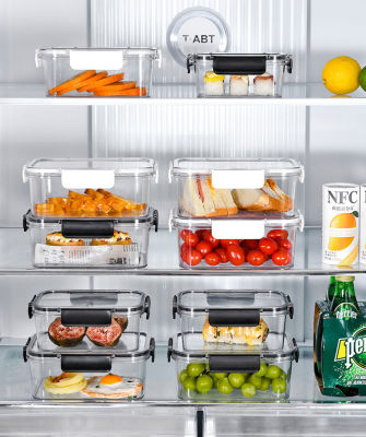 ถูกสุด✔️ กล่องถนอมอาหาร ฝาล็อค4ด้าน กล่องเก็บเนื้อในตู้เย็น กล่องเก็บผักกล่องเก็บอาหาร กล่องเก็บอาหารในตู้เย็น