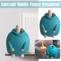 Middle Finger Up Table Decoration Ornaments Figure Smiling Toys Table Desk Finger Decoration U3L4